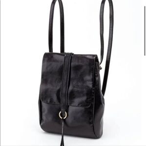 HOBO International Bridge Black Leather Convertible Backpack